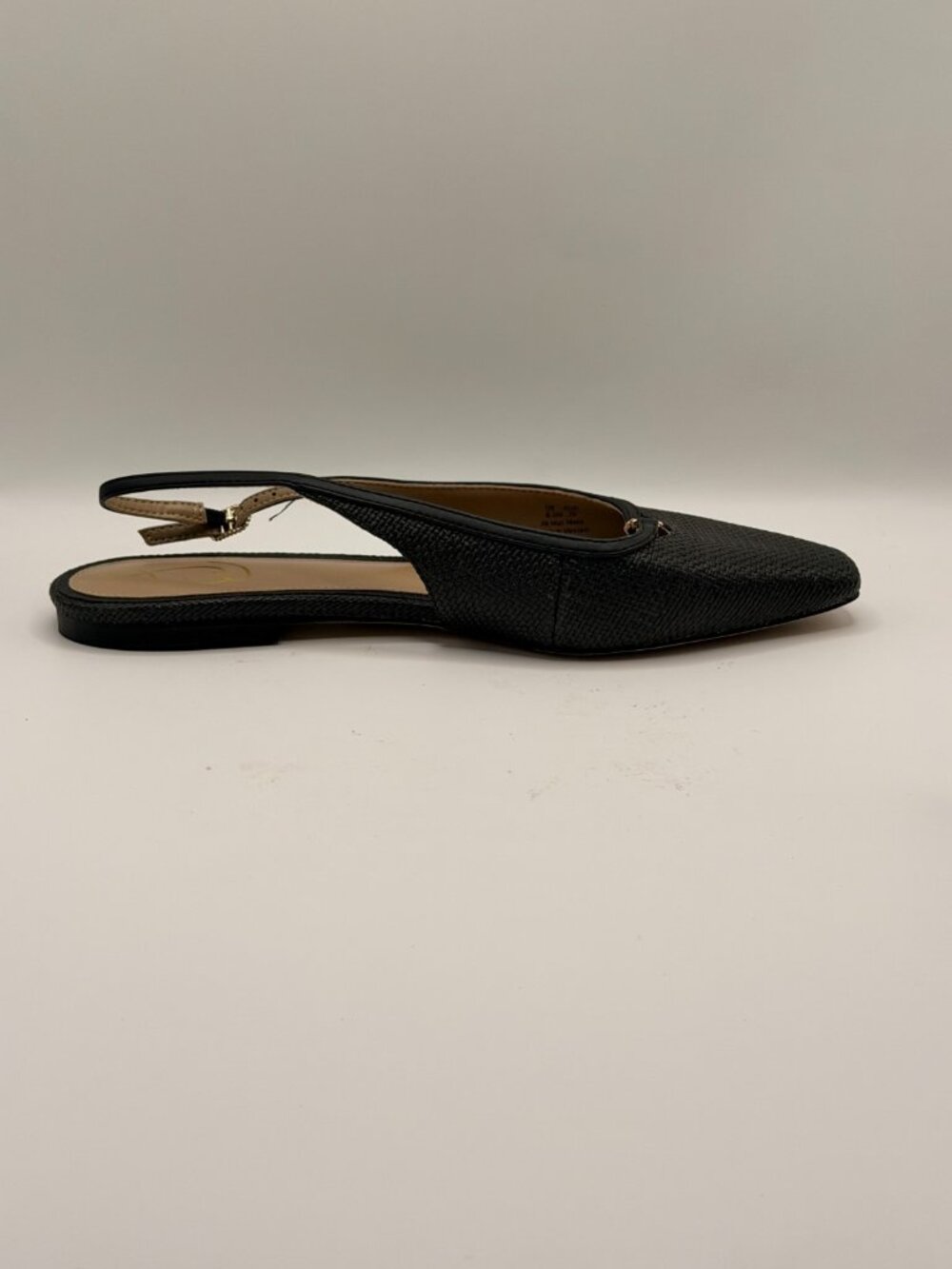 Sam Edelman Women Cleo Black Slingback Flat Sz 8.5